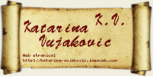 Katarina Vujaković vizit kartica